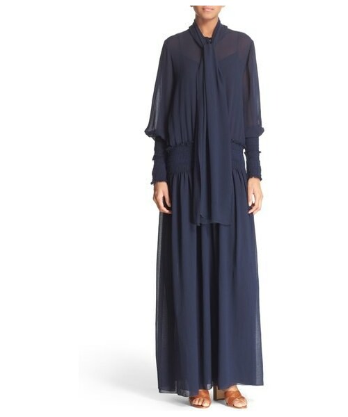 See By Chloe シーバイクロエ の See By Chloe Tie Neck Georgette Maxi Dress ワンピース Wear