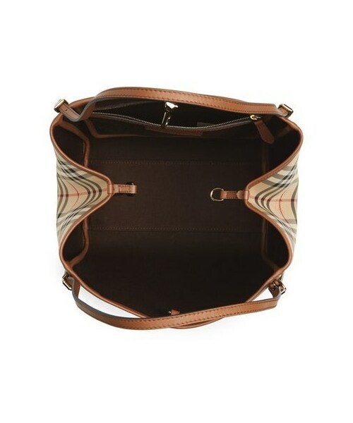 BURBERRY（バーバリー）の「Burberry 'Small Canter' Horseferry Check & Leather Tote（トートバッグ・レディース・Beige・Regular）」の7枚目の写真