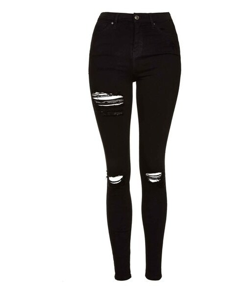 TOPSHOP(トップショップ)の「Topshop Destroyed High Rise Ankle Skinny Jeans(デニムパンツ・レディース・Black・Regular 25 x 30/Regular 25 x 34/Regular 26 x 30/Regular 26 x 34/Regular 28 x 30/Regular 28 x 34/Regular 30 x 30/Regular 30 x 34/Regular 32 x 34/Regular 34 x 34)」の4枚目の写真