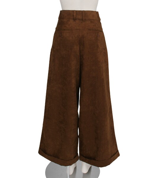 RANDA（ランダ）の「WEB先行販売【2016AW新作】ワイドスエードロングパンツ（パンツ・レディース・キャメル/ブラック/ブラウン・0/1/2）」の5枚目の写真