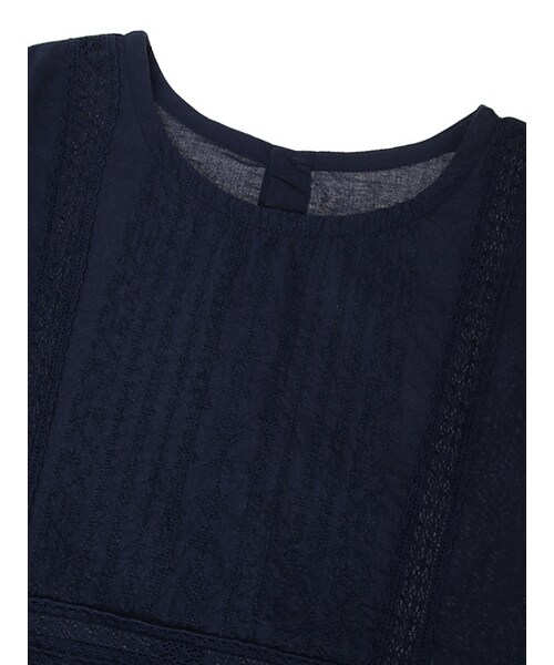 w closet（ダブルクローゼット）の「袖フリル刺繍ブラウス（トップス・レディース・オフホワイト/イエロー/カーキ/ネイビー・FREE）」の8枚目の写真