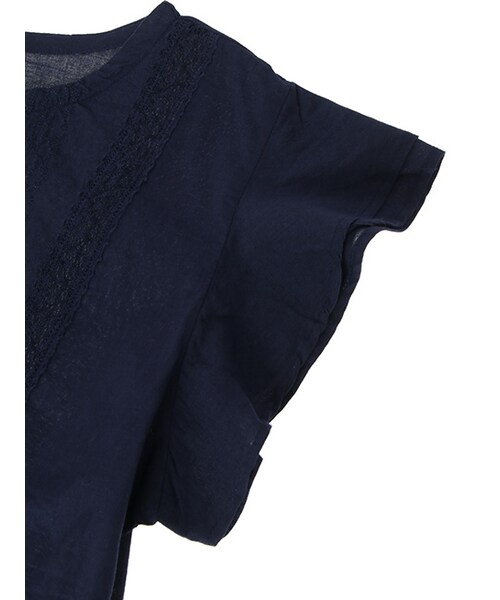 w closet（ダブルクローゼット）の「袖フリル刺繍ブラウス（トップス・レディース・オフホワイト/イエロー/カーキ/ネイビー・FREE）」の10枚目の写真