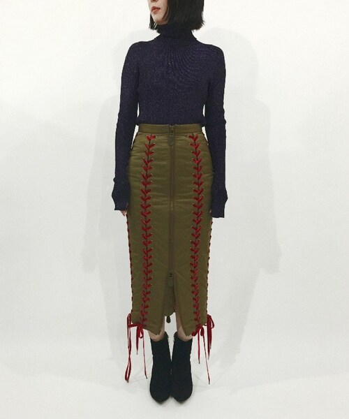 G.V.G.V レースアップスカート G.V.G.V.（ジーヴィージーヴィー）の「LACE UP SKIRT（）」 - WEAR