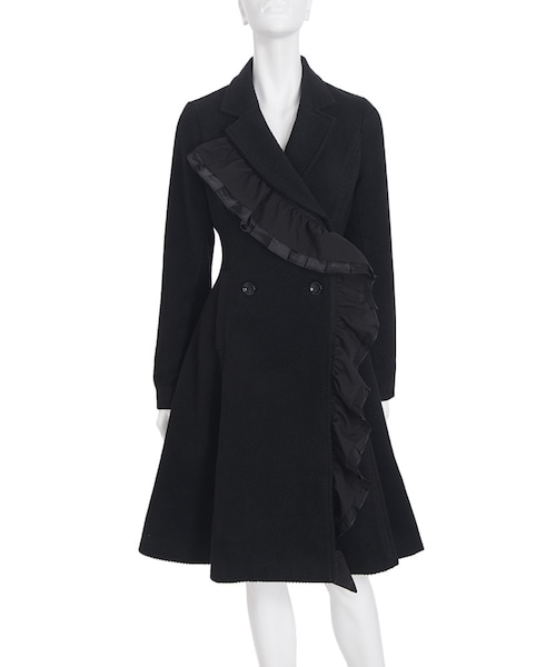 EATME(イートミー)の「フリルダブルワンピースコート(ジャケット/アウター・レディース・ブラック/ミックス)」の12枚目の写真