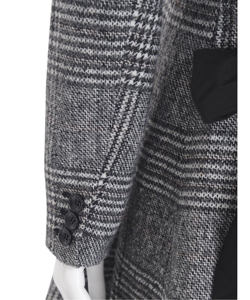 EATME(イートミー)の「フリルダブルワンピースコート(ジャケット/アウター・レディース・ブラック/ミックス)」の9枚目の写真