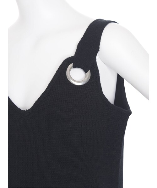 EMODA(エモダ)の「EYELET STRAPニットワンピース(ワンピース/ドレス・レディース・グレー/ブラック/ネイビー・F)」の12枚目の写真