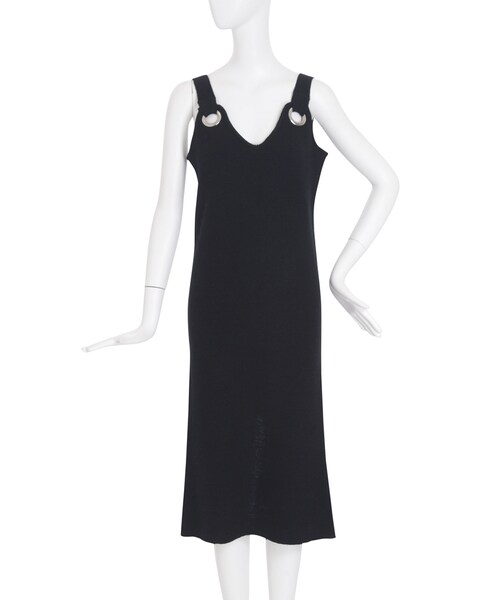 EMODA(エモダ)の「EYELET STRAPニットワンピース(ワンピース/ドレス・レディース・グレー/ブラック/ネイビー・F)」の5枚目の写真