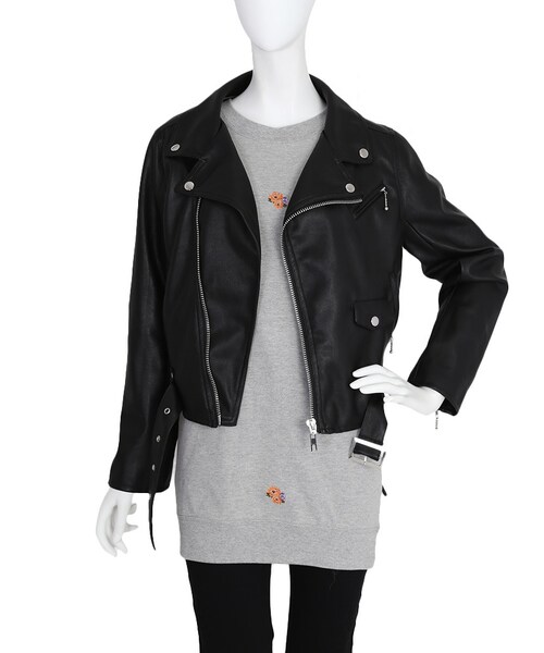 jouetie(ジュエティ)の「レースアップライダース(ジャケット/アウター・レディース・ブラック/ベビーピンク/アイスブルー)」の9枚目の写真