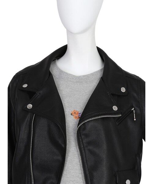 jouetie(ジュエティ)の「レースアップライダース(ジャケット/アウター・レディース・ブラック/ベビーピンク/アイスブルー)」の13枚目の写真