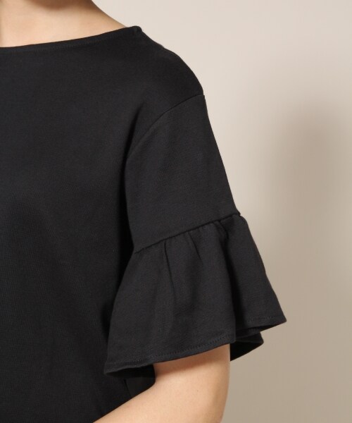 LOWRYS FARM（ローリーズファーム）の「カリフォルニアソデフリルプルオーバー（トップス・オフ/ブラック/ボーダー/グレー/テラコッタ/カーキ・M/L）」の12枚目の写真