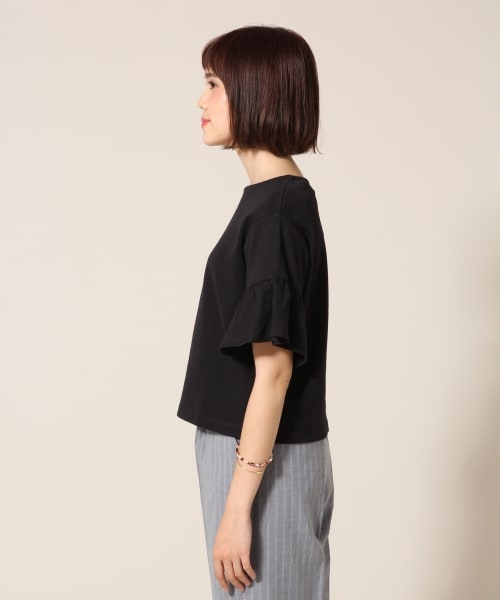 LOWRYS FARM（ローリーズファーム）の「カリフォルニアソデフリルプルオーバー（トップス・オフ/ブラック/ボーダー/グレー/テラコッタ/カーキ・M/L）」の8枚目の写真