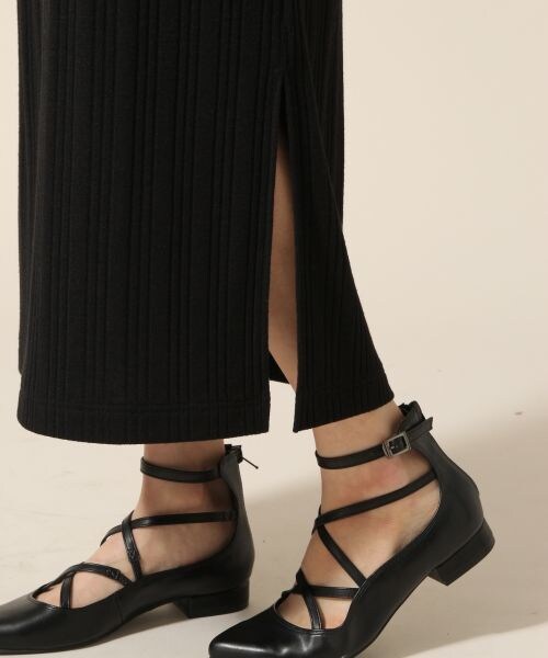 LOWRYS FARM（ローリーズファーム）の「ランダムテレコスリットスカート（スカート・ブラック/グレー/テラコッタ・F）」の10枚目の写真