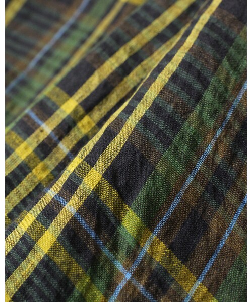 45R（フォーティファイブアール）の「リネンダークマドラスブラウス（トップス・レディース・グリーンチェック/ネイビィチェック・0-フリー）」の18枚目の写真