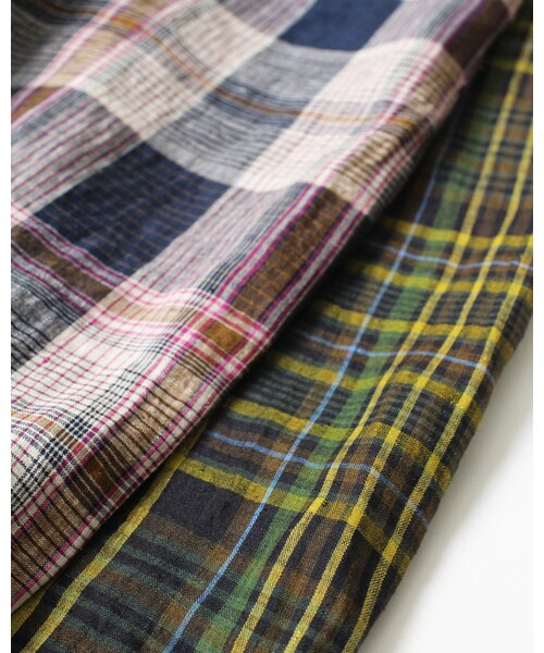 45R（フォーティファイブアール）の「リネンダークマドラスブラウス（トップス・レディース・グリーンチェック/ネイビィチェック・0-フリー）」の19枚目の写真