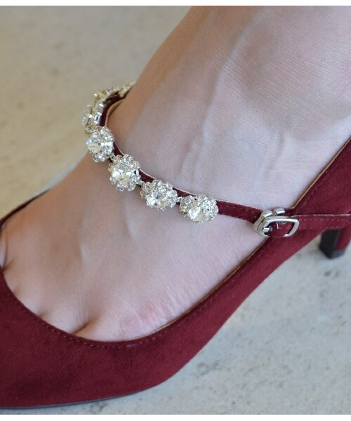 Bridget Birkin(ブリジットバーキン)の「ビジューストラップパンプス (561031)(パンプス・レディース・ブラック/ブラック系その他/グレー/ボルドー・22.5/23/23.5/24/24.5)」の7枚目の写真