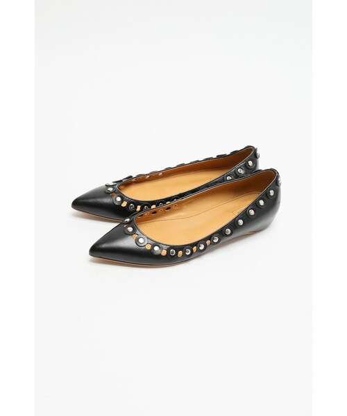 Spick & Span（スピックアンドスパン）の「≪予約≫ FlatStudCUT-WORK◆（シューズ・ブラック/ホワイト・35.5/36/36.5/37/37.5/38）」の10枚目の写真