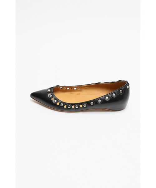 Spick & Span（スピックアンドスパン）の「≪予約≫ FlatStudCUT-WORK◆（シューズ・ブラック/ホワイト・35.5/36/36.5/37/37.5/38）」の3枚目の写真