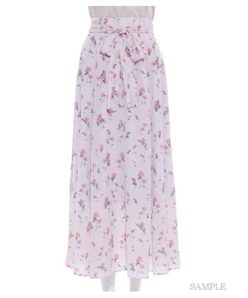 SNIDEL(スナイデル)の「タイニーローズロングスカート(ロングスカート・レディース・LAV/PNK/BLK・F)」の5枚目の写真