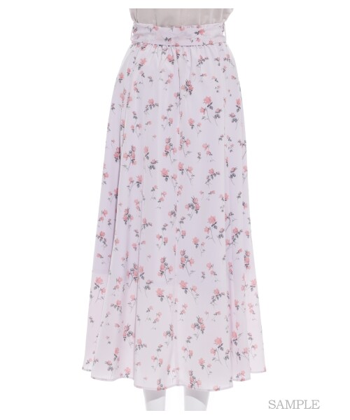 SNIDEL(スナイデル)の「タイニーローズロングスカート(ロングスカート・レディース・LAV/PNK/BLK・F)」の6枚目の写真