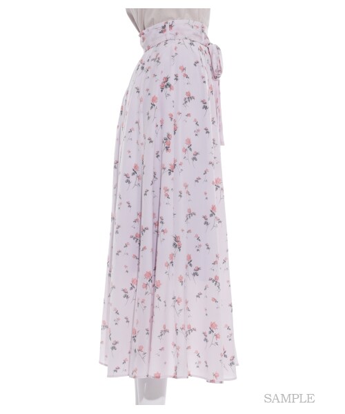 SNIDEL(スナイデル)の「タイニーローズロングスカート(ロングスカート・レディース・LAV/PNK/BLK・F)」の7枚目の写真