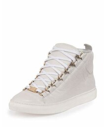 BALENCIAGA | Balenciaga Arena Leather High-Top Sneaker, White(スニーカー)
