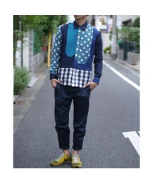 NIRAME.CO | ドットとチェックのイタズラしゃつ。(シャツ/ブラウス)