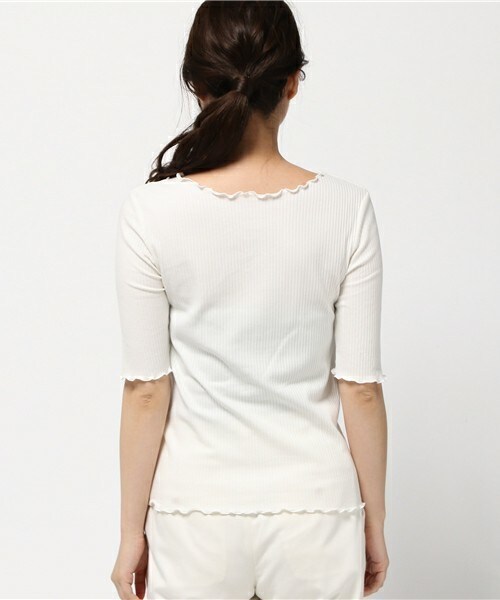 archives（アルシーヴ）の「テレコメロー5分（Tシャツ/カットソー・レディース・オフホワイト/ブラック/グレー/ベージュ/ワイン・MEDIUM）」の8枚目の写真