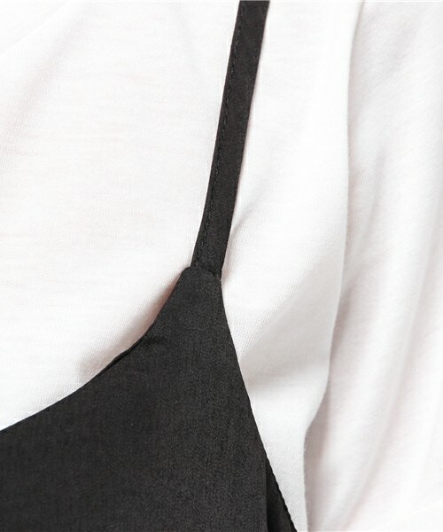 INTERPLANET WINGS(インタープラネットウィング)の「ビンテージサテンキャミOP・TシャツSET(ワンピース・レディース・ブラック/グレー/ボルドー・FREE)」の10枚目の写真