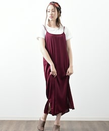 INTERPLANET WINGS | ビンテージサテンキャミOP・TシャツSET(ワンピース)