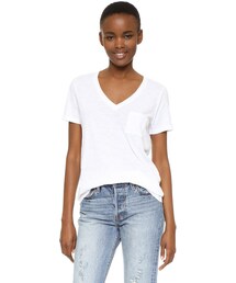 madewell | Madewell Whisper Cotton V Neck Pocket Tee(Tシャツ/カットソー)