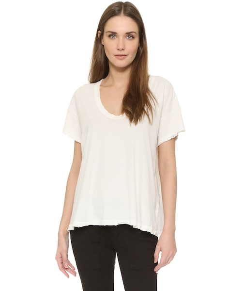 THE GREAT（ザグレイト）の「THE GREAT. The U Neck Tee（Tシャツ/カットソー・レディース・Gray/White・0）」の2枚目の写真