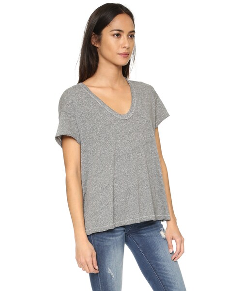 THE GREAT（ザグレイト）の「THE GREAT. The U Neck Tee（Tシャツ/カットソー・レディース・Gray/White・0）」の10枚目の写真