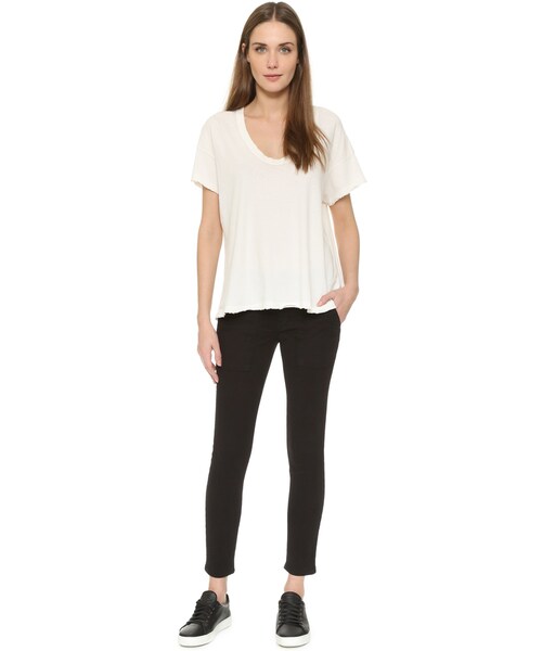 THE GREAT（ザグレイト）の「THE GREAT. The U Neck Tee（Tシャツ/カットソー・レディース・Gray/White・0）」の8枚目の写真