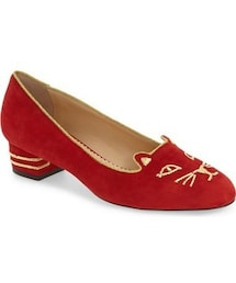 Charlotte Olympia | Charlotte Olympia 'Kitty' Block Heel Pump (Women)(パンプス)