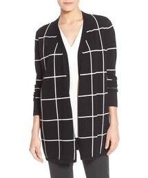 VINCE CAMUTO | Vince Camuto Windowpane Intarsia Open Front Cardigan(カーディガン/ボレロ)