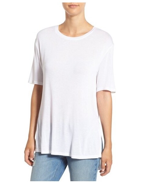 BP（ビーピー）の「BP. Short Sleeve High/Low Tee（Tシャツ/カットソー・レディース・Black/Blue/Purple/Green/White・Regular Large/Regular Medium/Regular Small/Regular X-Large/Regular X-Small/Regular XX-Small）」の2枚目の写真