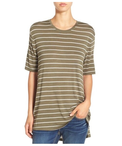 BP（ビーピー）の「BP. Short Sleeve High/Low Tee（Tシャツ/カットソー・レディース・Black/Blue/Purple/Green/White・Regular Large/Regular Medium/Regular Small/Regular X-Large/Regular X-Small/Regular XX-Small）」の3枚目の写真