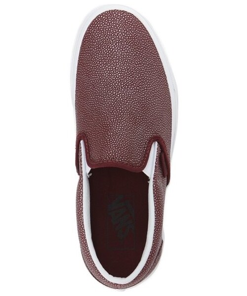 VANS（バンズ）の「Vans 'Sk8 Hi Slim' Slip-On Sneaker (Women)（スニーカー・レディース・Red・Regular 10 M/Regular 11 M/Regular 5 M/Regular 5.5 M/Regular 6 M/Regular 6.5 M/Regular 7 M/Regular 7.5 M/Regular 8 M/Regular 8.5 M/Regular 9 M/Regular 9.5 M）」の2枚目の写真
