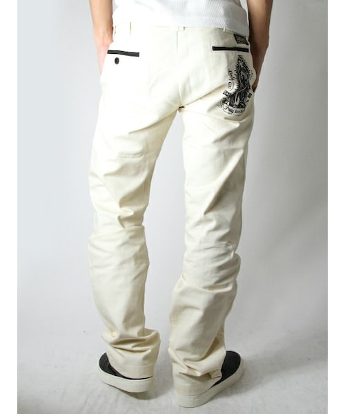 ホワイト ワークパンツ 4ポケット DEADSTOCK US MILITARY Hospital Duty Trousers White W34 / デッド