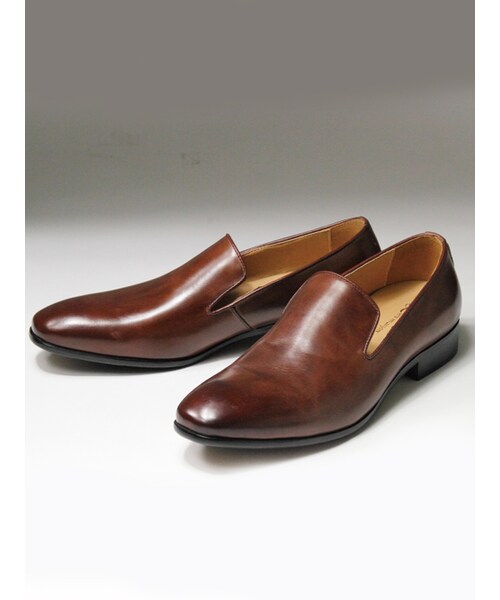 JACKROSE(ジャックローズ)の「レザースリップオンシューズ(シューズ・メンズ・ブラック/ベージュ/ブラウン・M/L)」の11枚目の写真