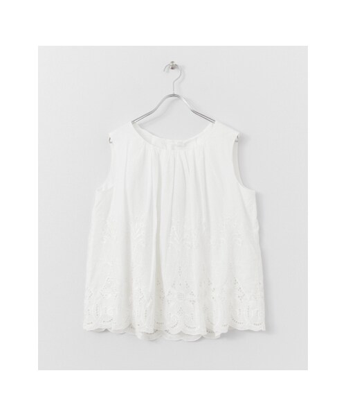 URBAN RESEARCH DOORS（アーバンリサーチドアーズ）の「刺繍ノースリーブプルオーバー（トップス・レディース・NAVY/OFF WHITE・one）」の2枚目の写真