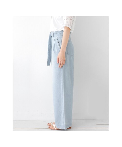 URBAN RESEARCH DOORS（アーバンリサーチドアーズ）の「ワイドデニムベルトパンツ（パンツ・レディース・INDIGO・36/38）」の8枚目の写真