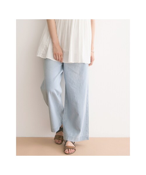 URBAN RESEARCH DOORS（アーバンリサーチドアーズ）の「ワイドデニムベルトパンツ（パンツ・レディース・INDIGO・36/38）」の2枚目の写真