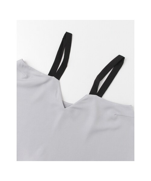 KBF（ケイビーエフ）の「KBF+ バイカラーフレアキャミソール（トップス・レディース・GRAY/OFF/GREGE・one）」の10枚目の写真