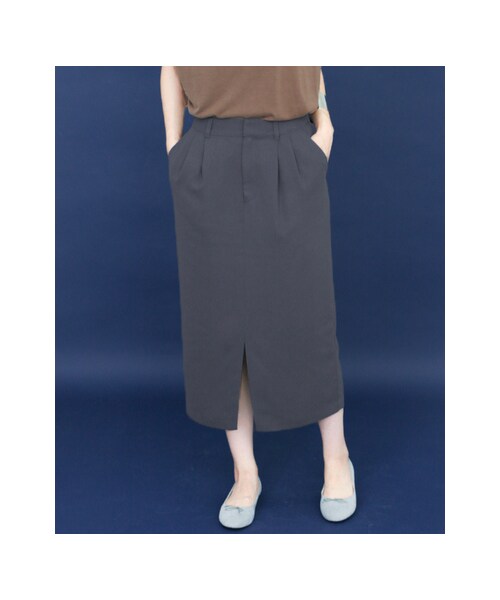 KBF(ケイビーエフ)の「KBF+ フロントスリット2タックスカート(スカート・レディース・BLUE/D.ORANGE/BEIGE・one)」の4枚目の写真