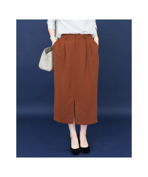 KBF(ケイビーエフ)の「KBF+ フロントスリット2タックスカート(スカート・レディース・BLUE/D.ORANGE/BEIGE・one)」の10枚目の写真