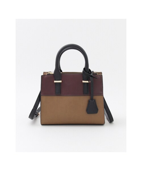 KBF(ケイビーエフ)の「KBF+ バイカラーミニBAG(バッグ・レディース・NAVY/WINE・one)」の2枚目の写真