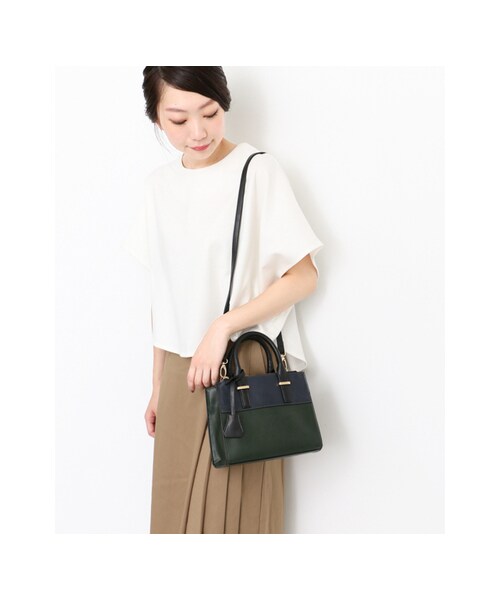 KBF(ケイビーエフ)の「KBF+ バイカラーミニBAG(バッグ・レディース・NAVY/WINE・one)」の3枚目の写真