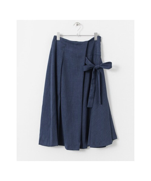 URBAN RESEARCH ROSSO WOMEN（アーバンリサーチ　ロッソ）の「アシメフレアースカート（スカート・レディース・BEIGE/BLUE・36/38）」の2枚目の写真