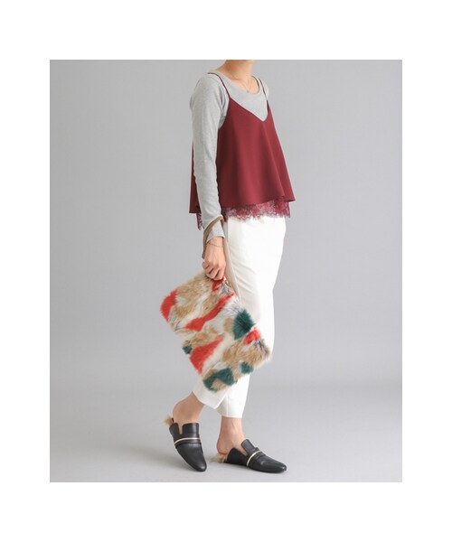 RODE SKO(ロデスコ)の「ANTONIA ミックスファークラッチ(バッグ・レディース・GRN/BROWN/BLUE/NAVY・-)」の6枚目の写真